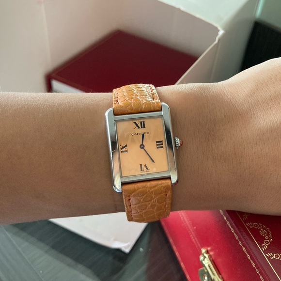 Cartier Accessories - Cartier watch tank solo limited edition orange